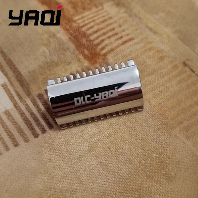 2026 YAQI Chrome Open Comb Shaving Razor Head Mens Blade Gap