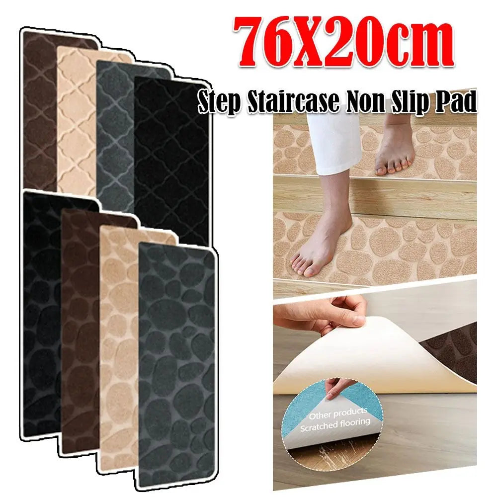 Self-adhesive Staircase Mat Non-slip Soft Stripe Stair Tread Carpet