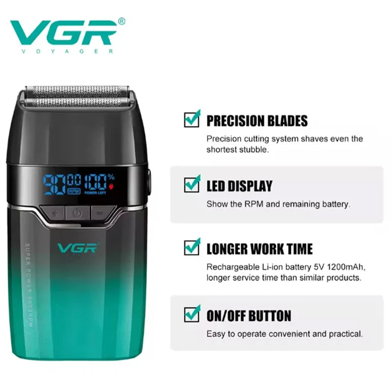 VGR V-308 Electric Shaver & Hair Trimmer | Digital Display