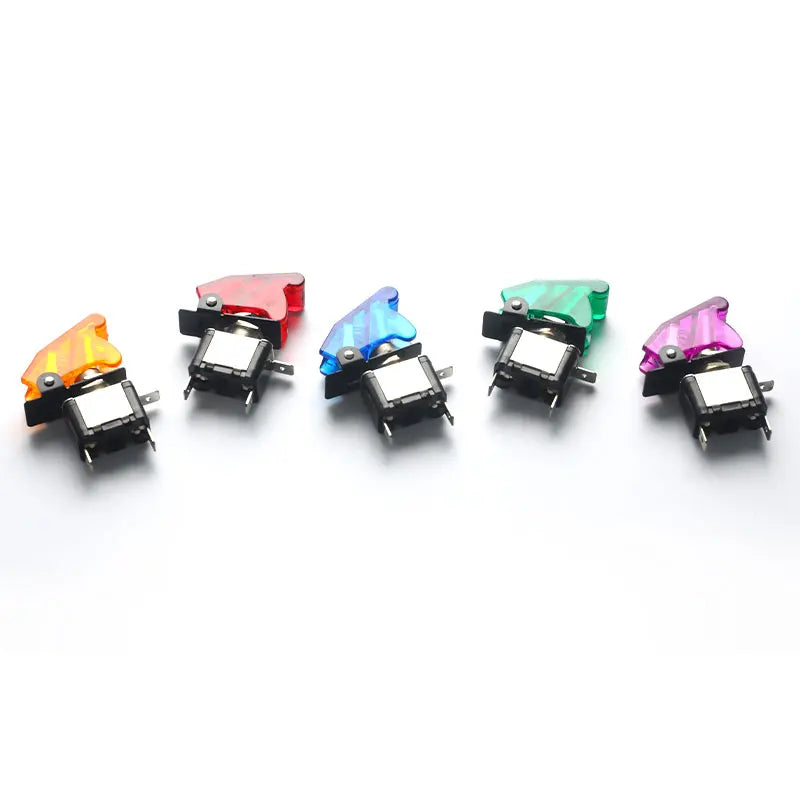 LED Toggle Switch Aircraft Flip Guard Cover – 12V Car Truck