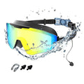 Mirrored Anti-Fog Swim Goggles | Wide View Large Frame & Earplugs