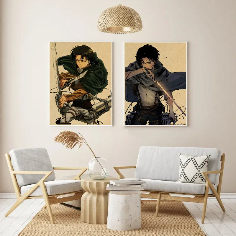 Attack on Titan Levi Ackerman Anime Poster | Wall Sticker Art