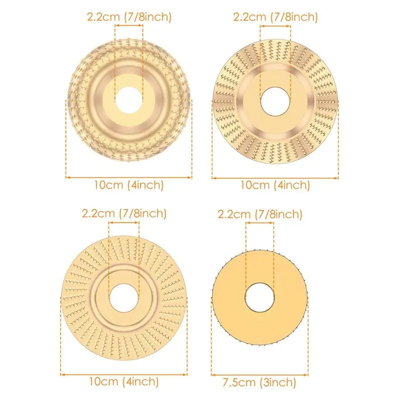 A36T- Wood Carving Disc Bushing Angle Grinder Grinding Wheel Burr