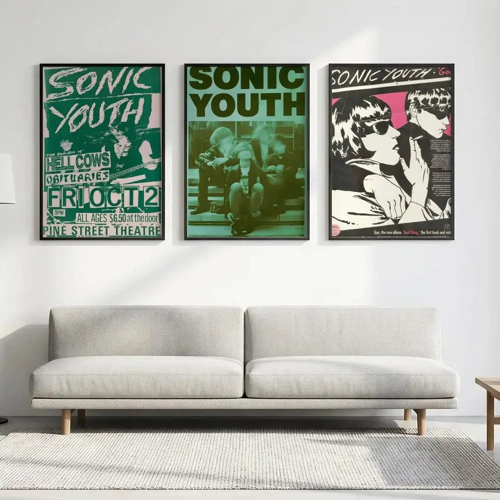 Sonic Youth Band HD Poster – Waterproof Sticky Wall Art Decor