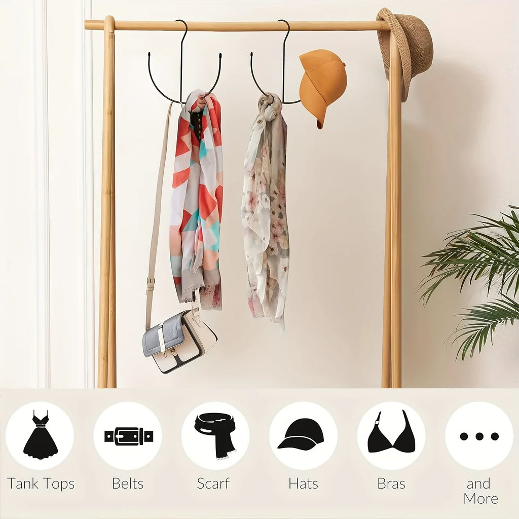 Stainless Steel Hat Rack – Holds 20+ Caps | Closet & Door