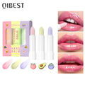 QiBest 3-Piece Color Changing Lip Balm Set | Tinted & Moisturizing