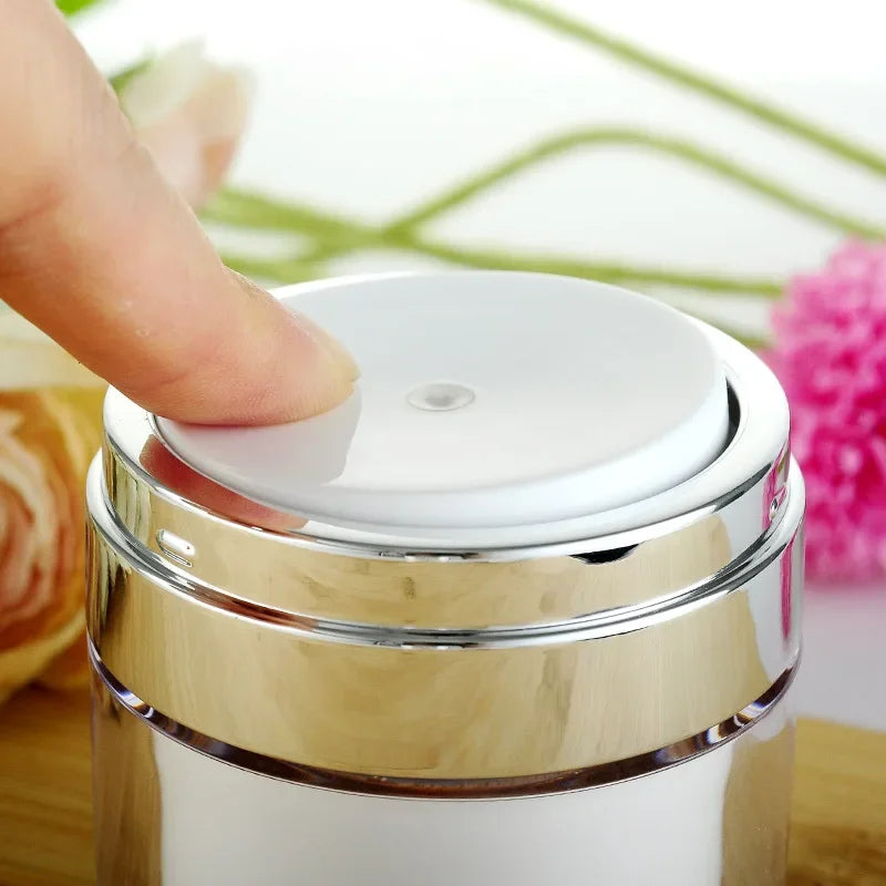 Airless Pump Jar – Refillable Acrylic Cream Bottle 15/30/50ml