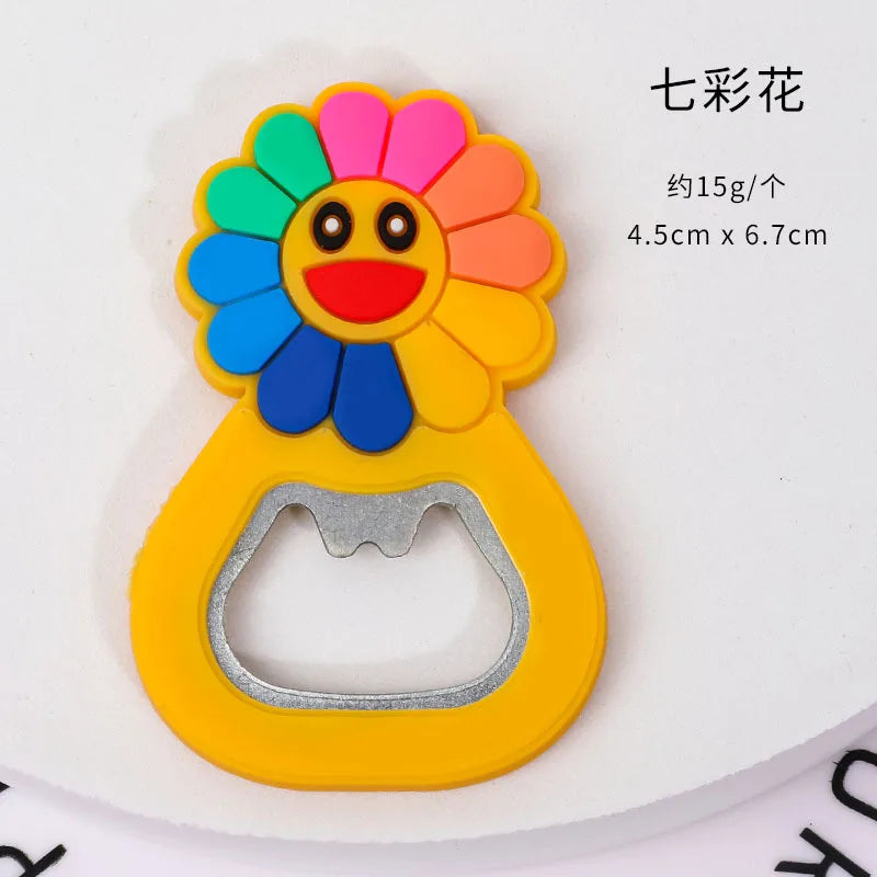 Cartoon Small Animal Bottle Opener Refrigerator Magnet Pvc Soft Glue