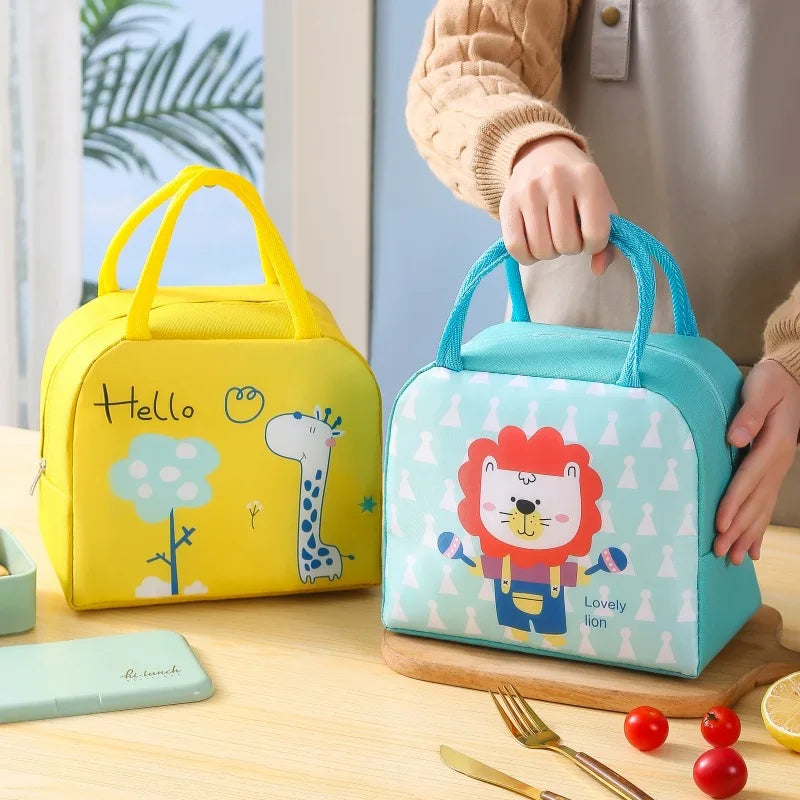 Household Insulated Cartoon Pattern Bento Bag Students Bring Food