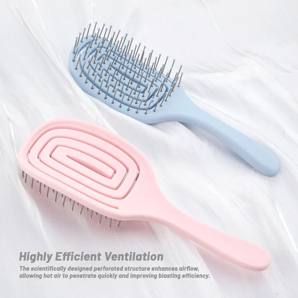 Wide Tooth Hollow Detangling Comb – Scalp Massage & Styling