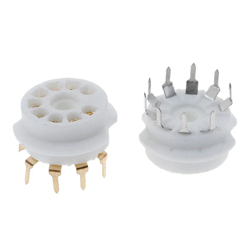 Gold-Plated 9-Pin Ceramic Tube Socket for 12AX7 ECC83 EL84