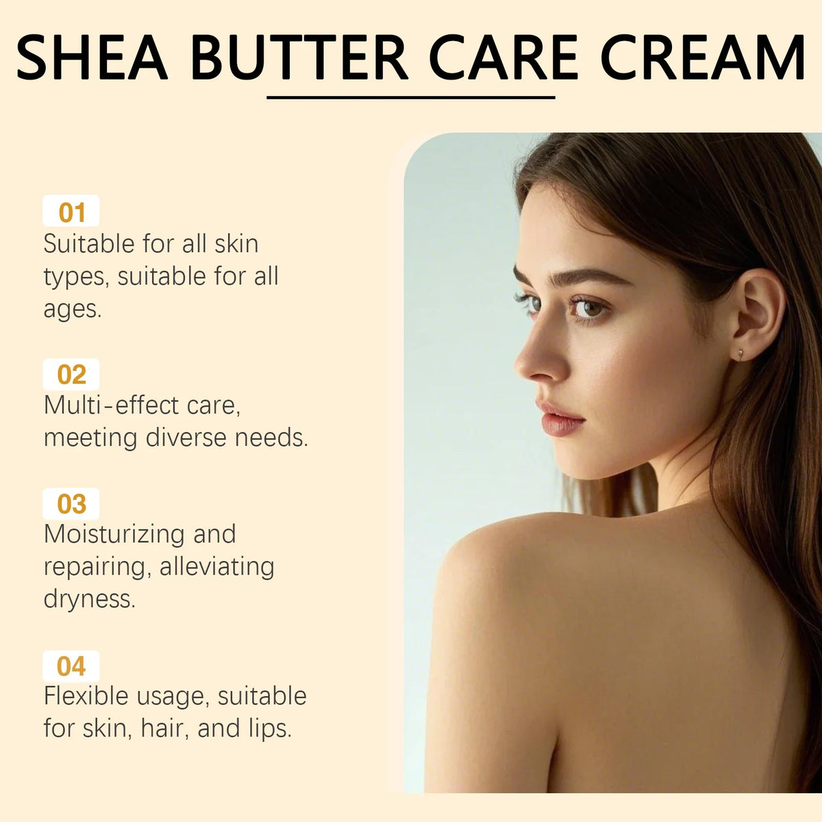 Shea Butter & Vitamin E Face & Body Cream – 120g Moisturizer