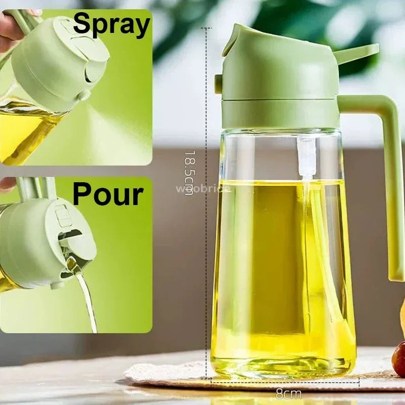 2-in-1 Oil Sprayer Bottle 500ml – Air Fryer, BBQ & Kitchen