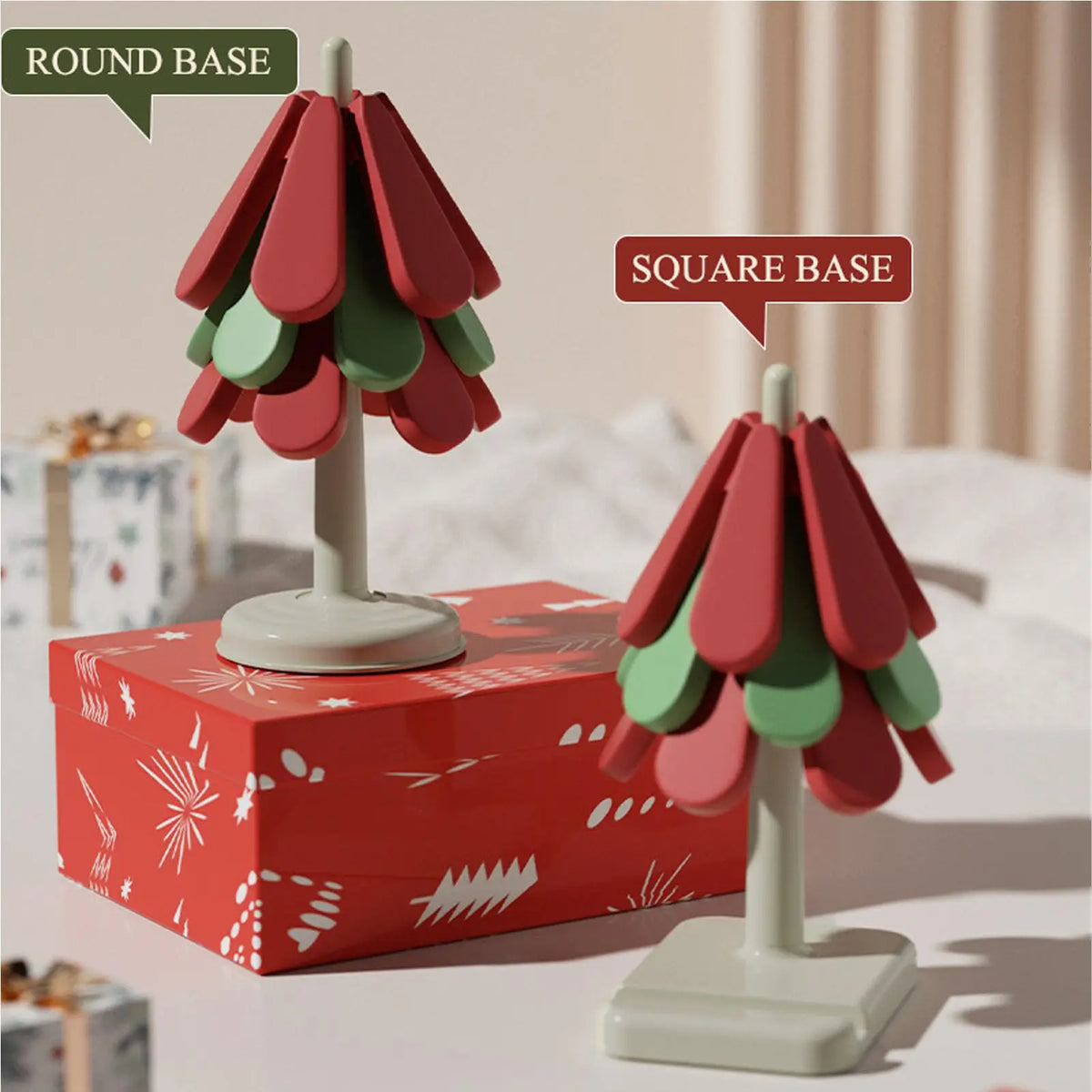 Tree Shape Trivet Anti Scald Foldable Silicone Trivets Dishes Heat