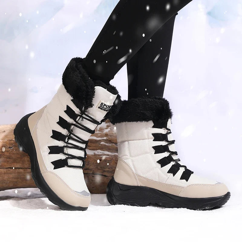 Women's Waterproof Snow Boots – Warm Plush Non-Slip Winter Boots