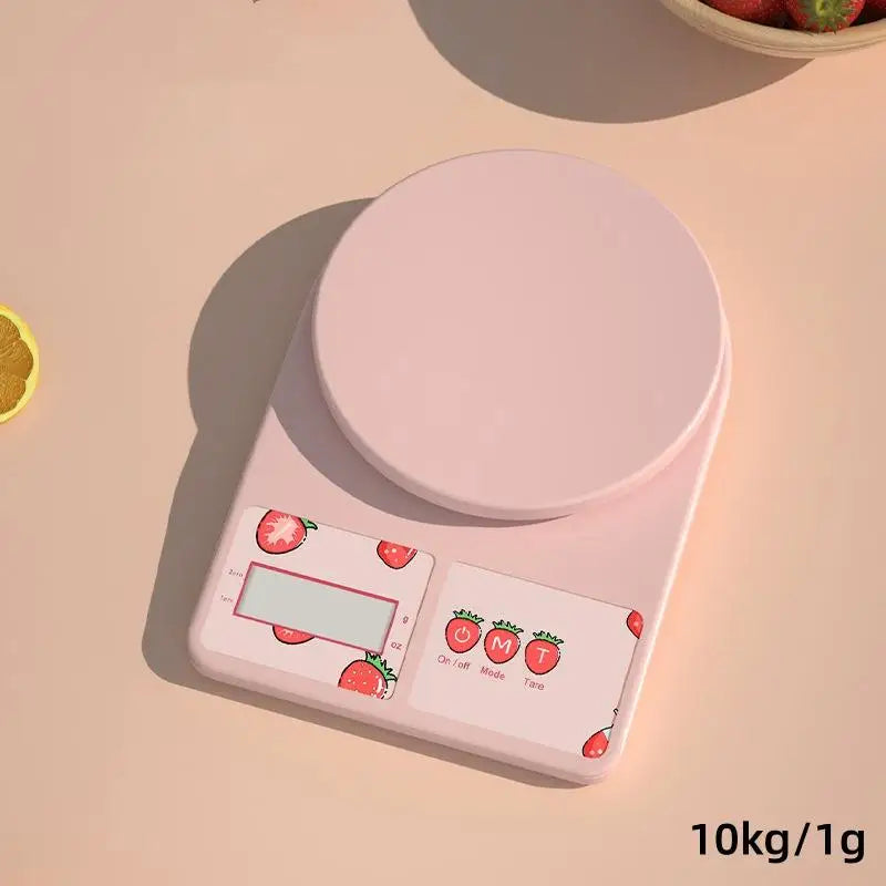 Strawberry Digital Kitchen Scale | 0.1g Precision for Baking