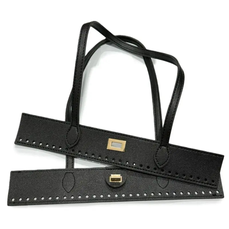 Woven DIY Handbag Double Handles – PU Replacement Bag Straps
