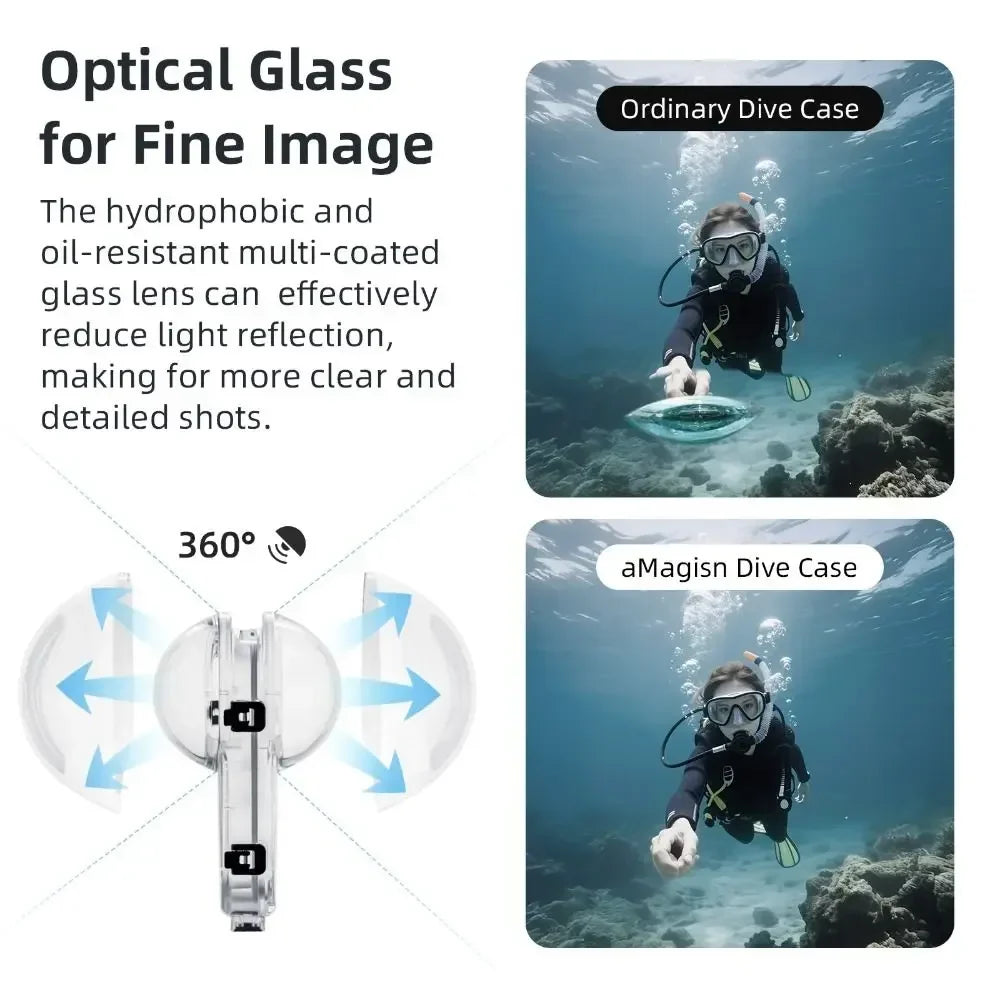 Insta360 X4 Waterproof Dive Case – 50M Underwater Housing