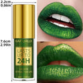 KAFURUX Green Glitter Lip Gloss – Metallic Liquid Lipstick
