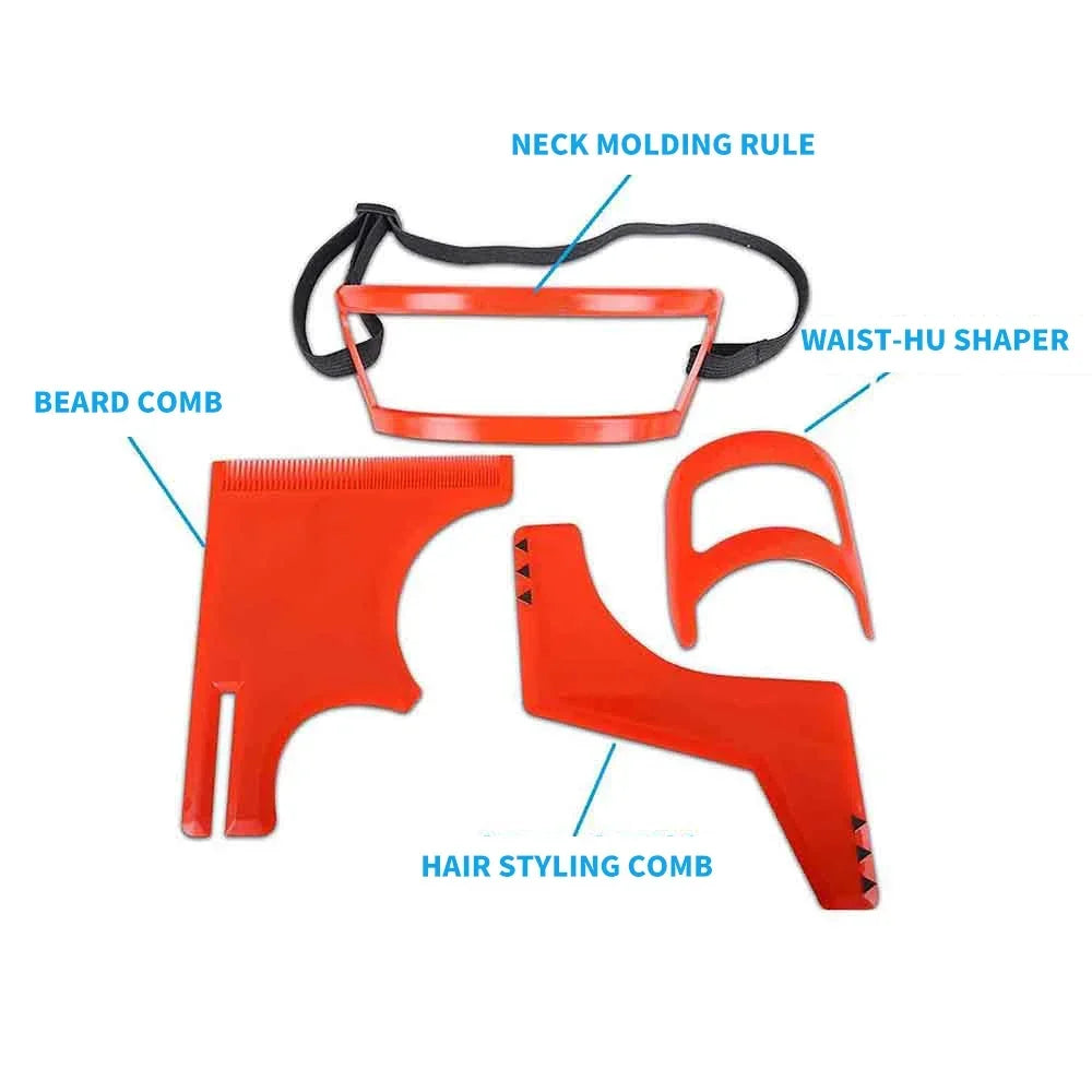 Beard Shaping Tool – Goatee Neckline Hairline Template Kit