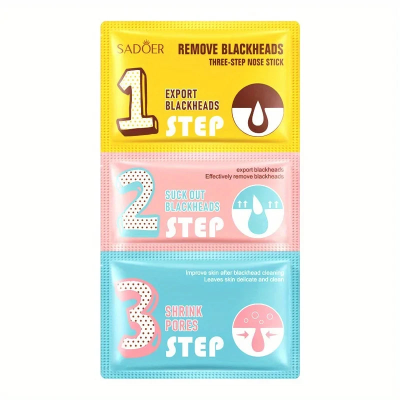 3-Step Blackhead Removal Nose Patch – Cleanse & Refine Pores
