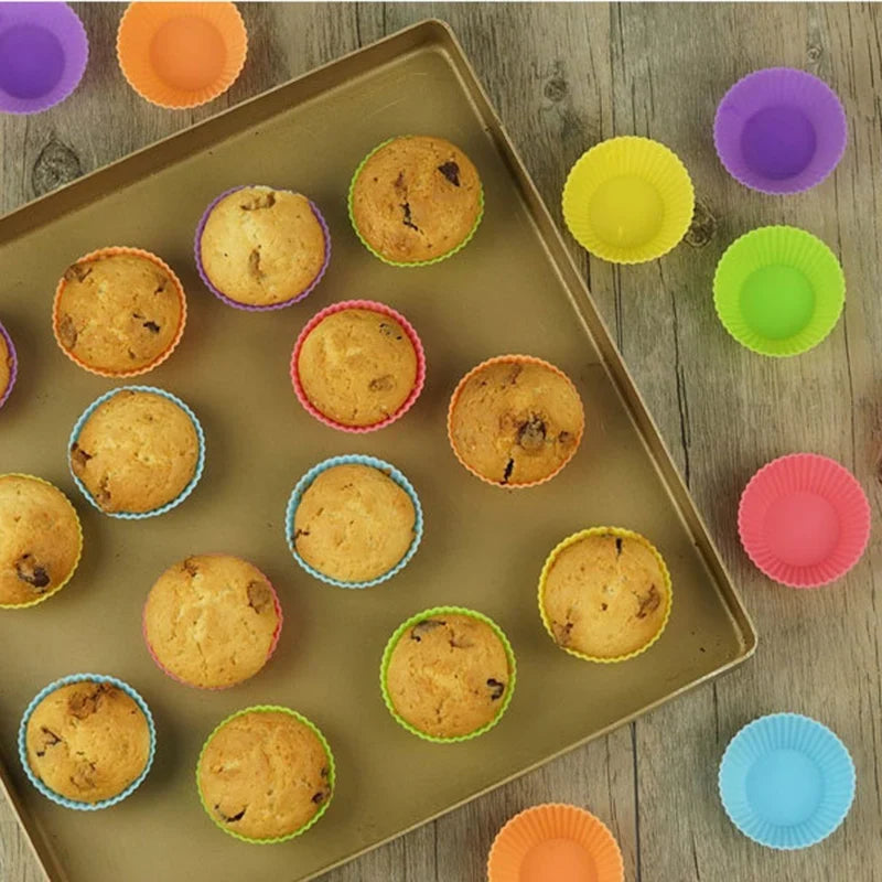 Silicone Cake Cup Molds – Nonstick BPA-Free Muffin Baking Set