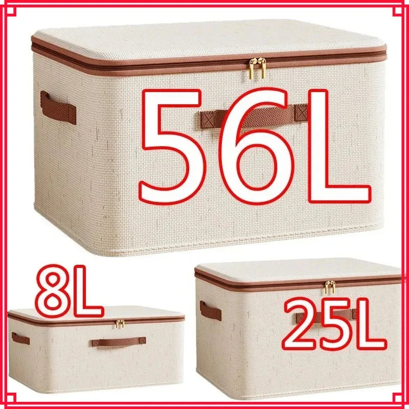 Large Foldable Zippered Storage Box with Lid | Clothing & Home