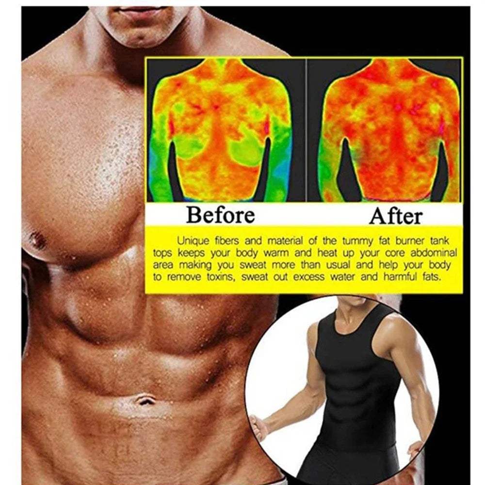 Men's Neoprene Sauna Waist Trainer Vest – Sweat & Slim