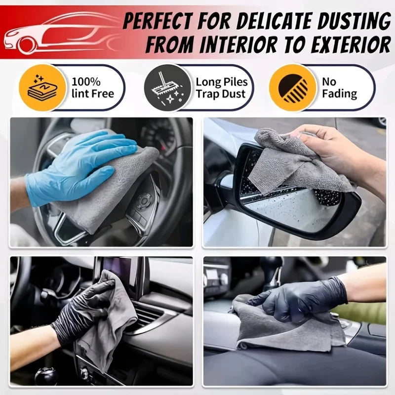 50-Pack Microfiber Cleaning Cloths – Lint-Free Reusable Wipes