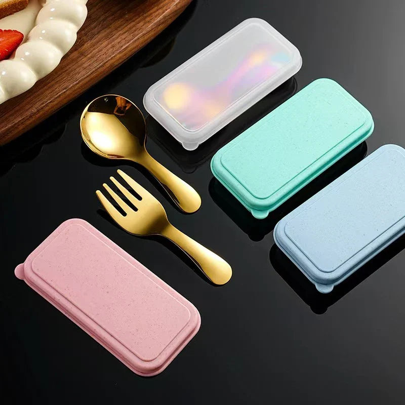 Mini Stainless Steel Spoon & Fork Set – Portable Camping Cutlery