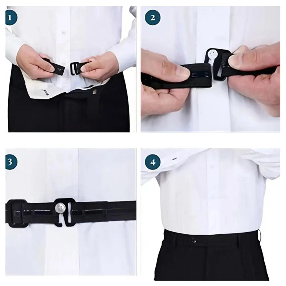 Men's Adjustable Elastic Shirt Stay Belt – Non-Slip Tuck-It
