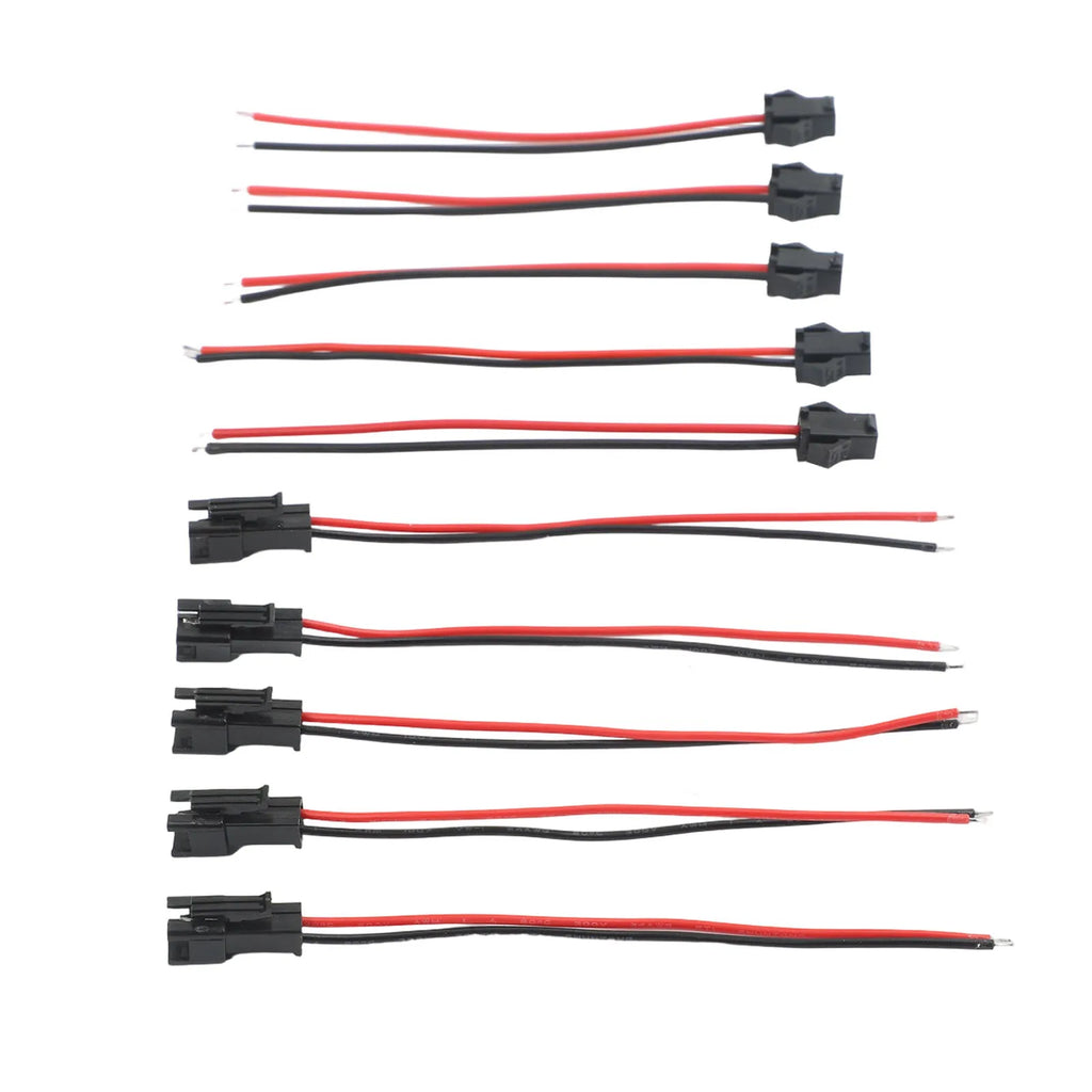 JST SM 2/3/5 Pin Male Female Wire Connector – 5 Pairs for LED