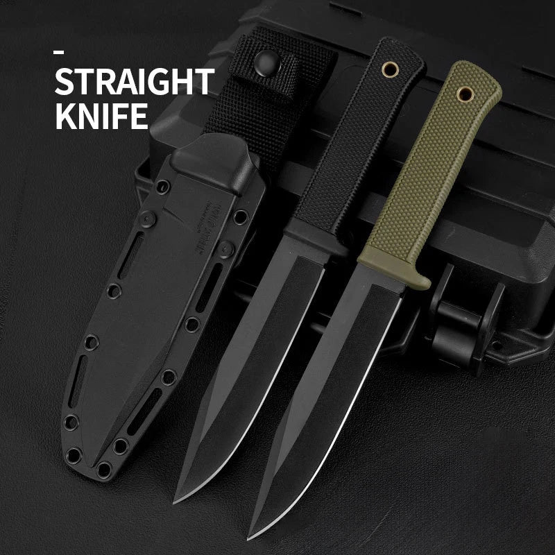 Outdoor Survival Straight Knife – Stainless Steel Camping Blade