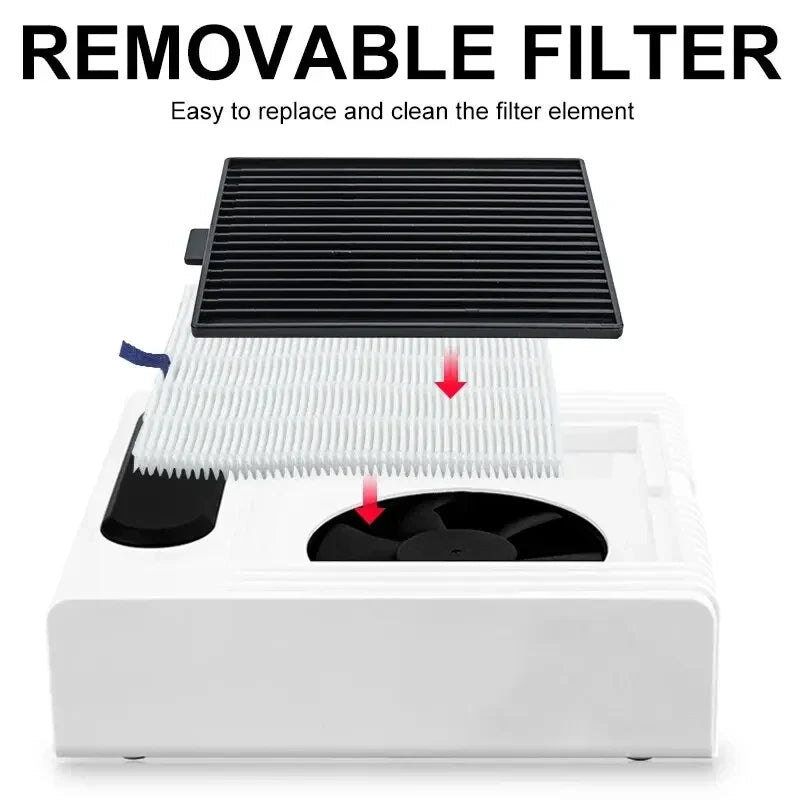 80W Powerful Nail Dust Collector Manicure Vacuum Cleaner Fitter Fan