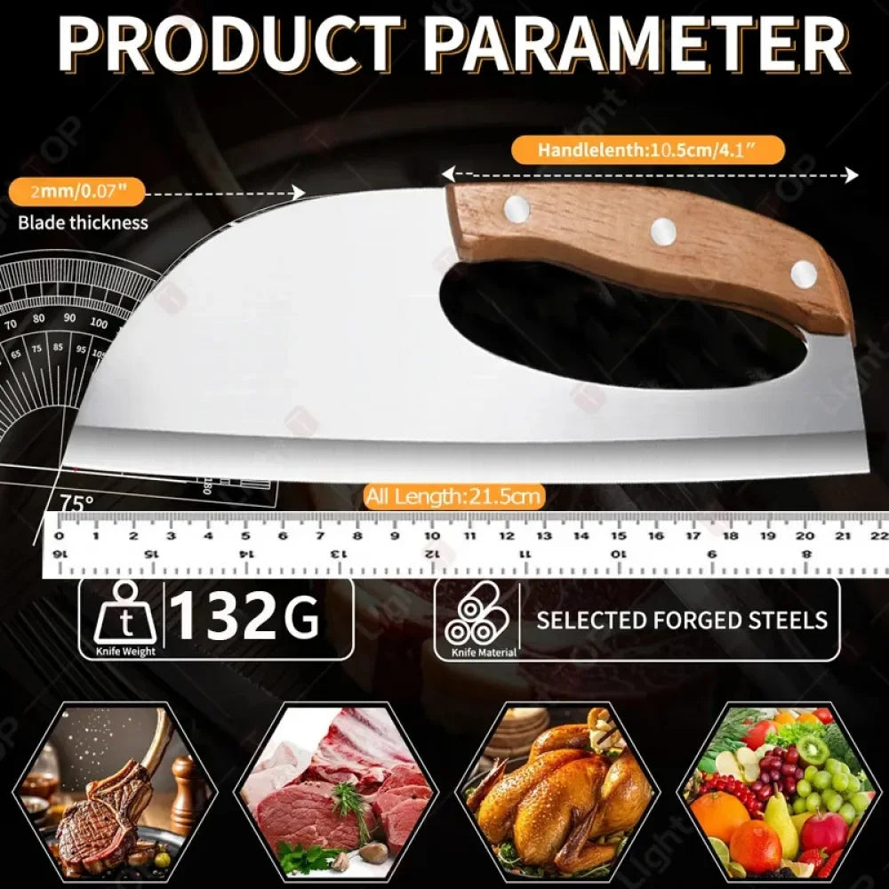 PLYS Meat Cleaver Knife – Sharp Stainless Steel Chef Cleaver