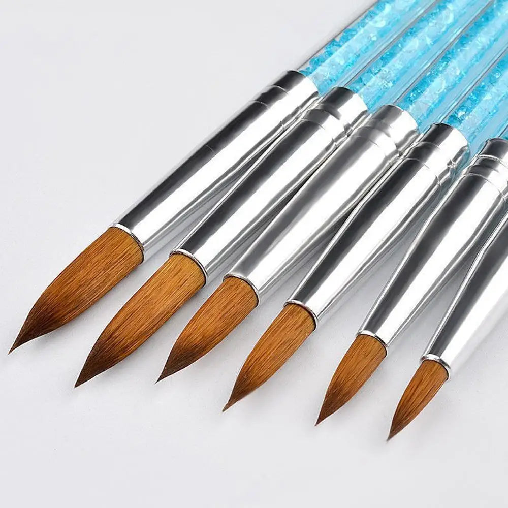 6-Piece Nail Art Brush Set – UV Gel, Acrylic & Glitter Pens