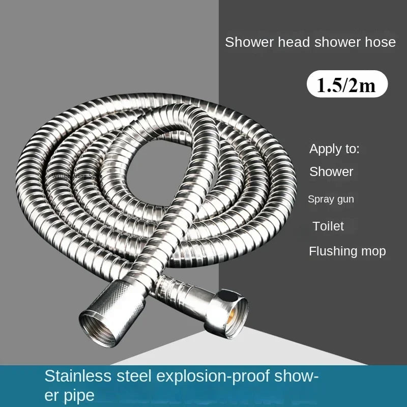 SUS 304 Flexible Shower Hose – Stainless Steel 1.5m & 2m