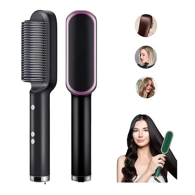 Electric Hair Straightening Brush | Multi-Temp ABS Styler