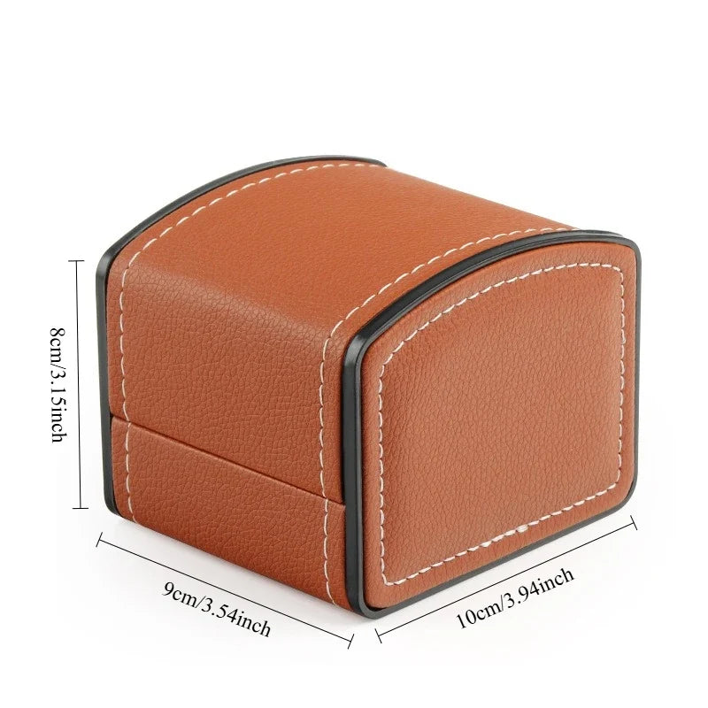 PU Leather Flip-top Watch Box Luxury Storage Case Wristwatch