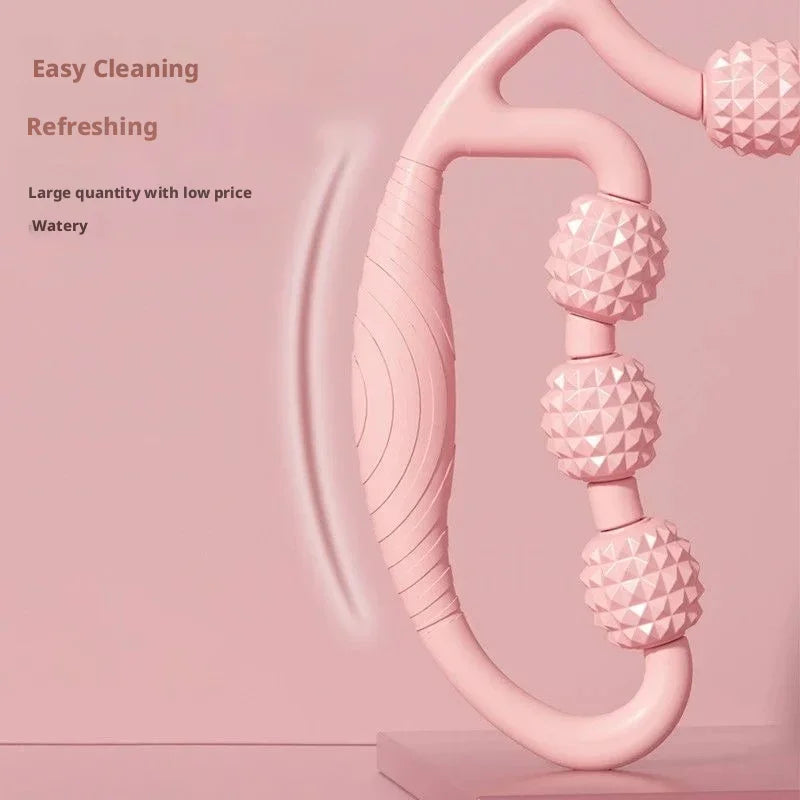 9-Roller Leg Massage Ring | Portable Handheld Roller Tool