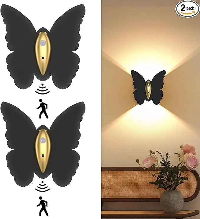 Butterfly Solar Wall Light – Motion Sensor & IP65 Waterproof