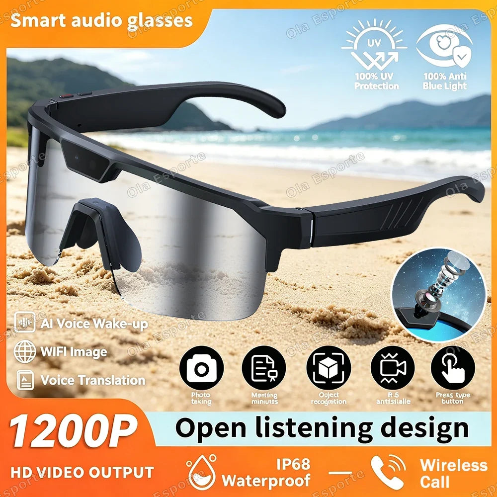 Ai Intelligent Glasses Outdoor Cycling Goggles 800w Camera