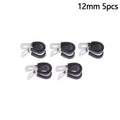 5-Pack Rubber-Lined P Clips 6–20mm | Stainless Steel Pipe Clamps