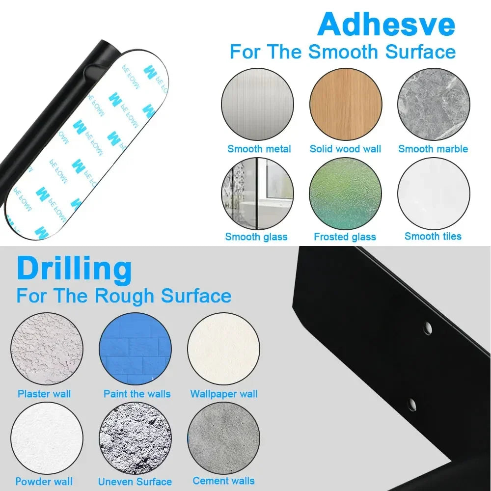 Stainless Steel Adhesive Paper Towel & Toilet Roll Holder