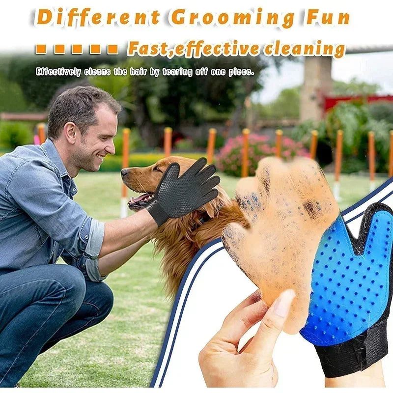 Pet Grooming Glove for Dogs & Cats – Deshedding Massage Comb