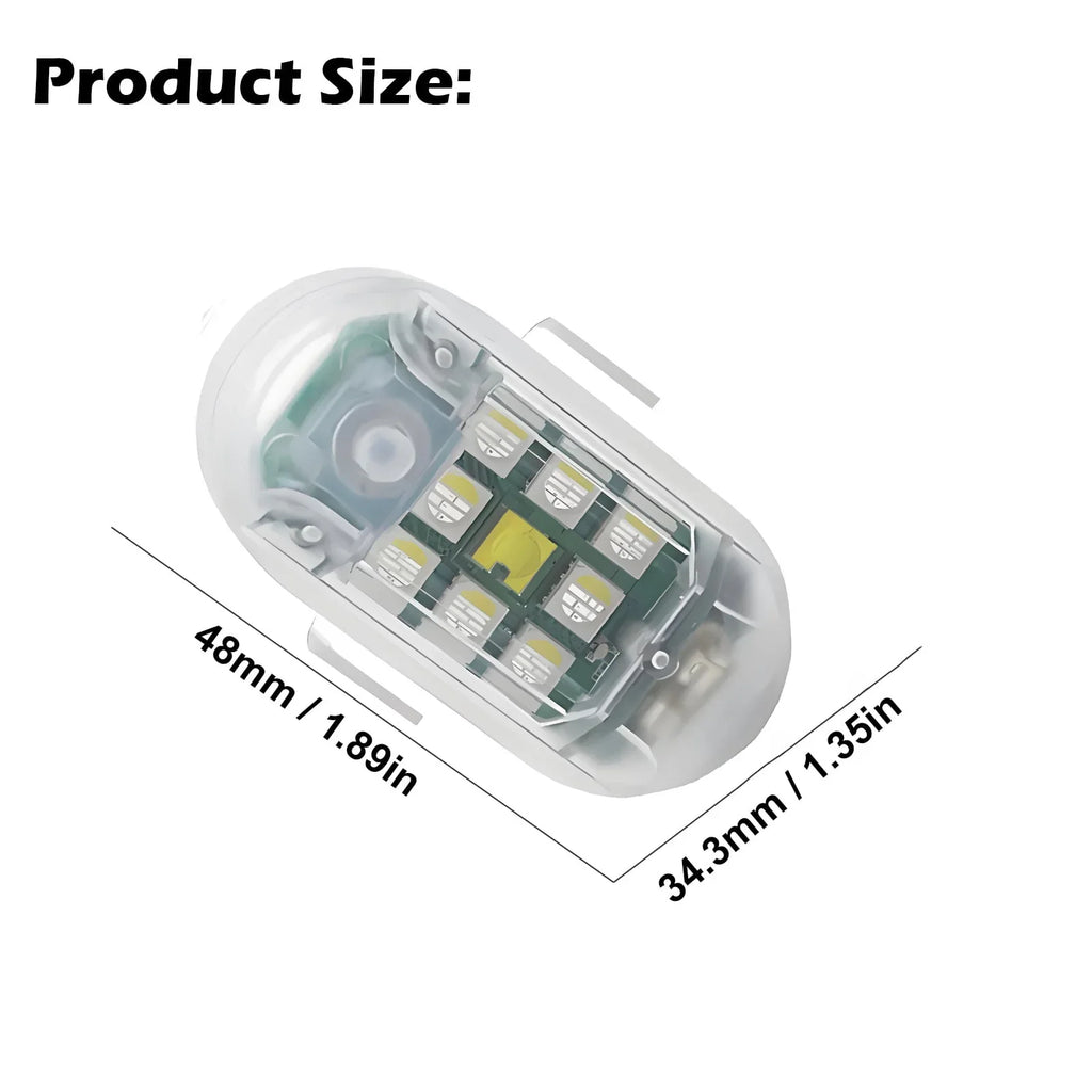 7-Color LED Strobe Warning Light – Wireless Remote, USB Rechargeable