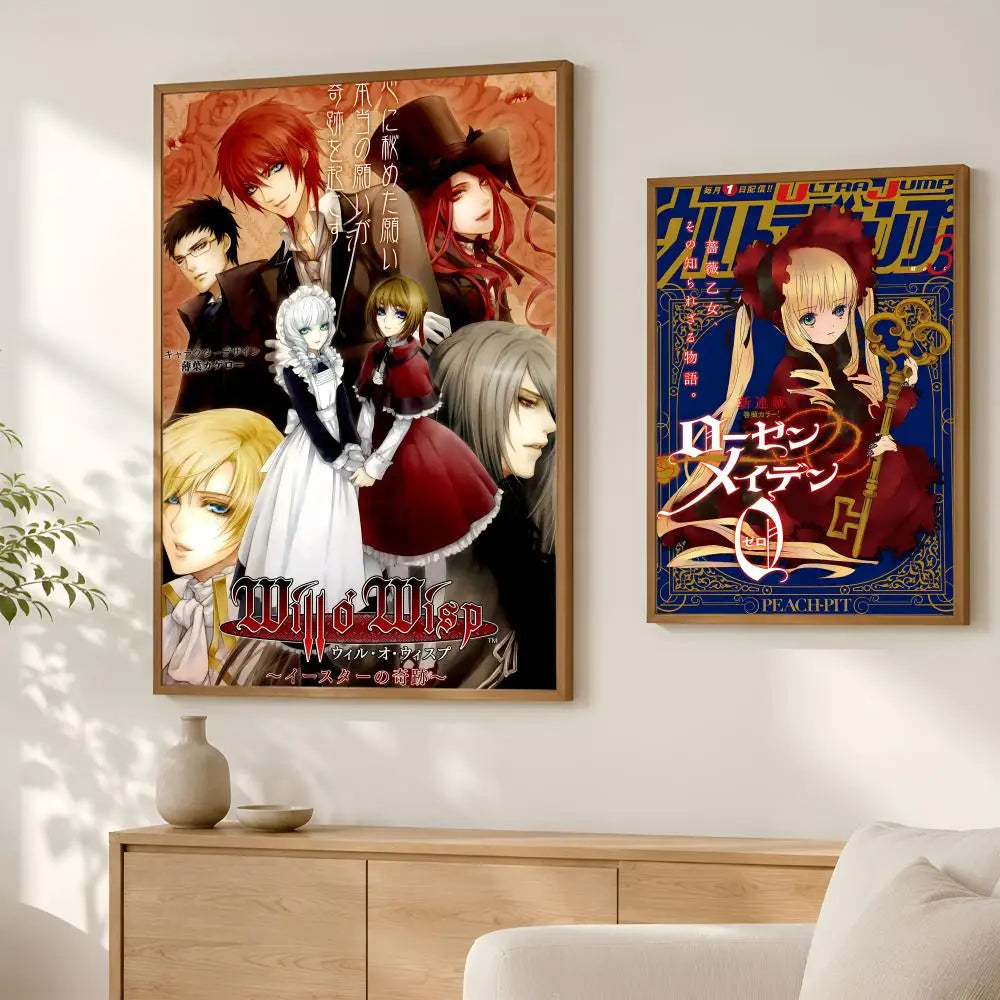 Rozen Maiden Anime Poster Self-Stick HD PVC Waterproof Wall Art