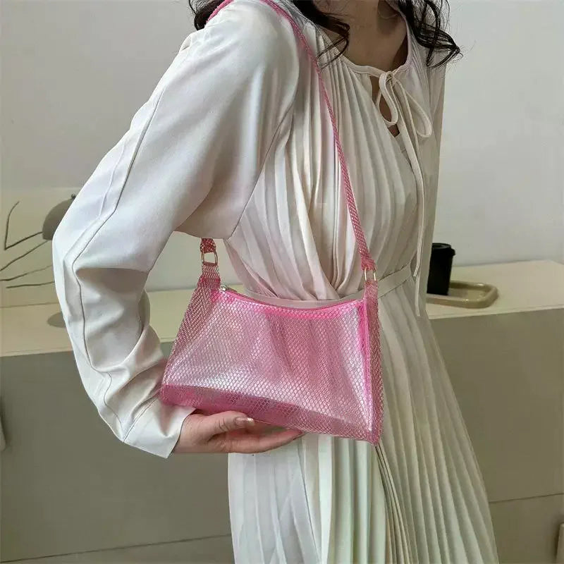 Women's Clear PVC Transparent Shoulder Bag | Crossbody Handbag