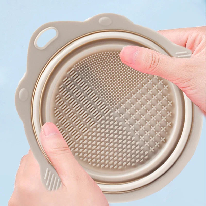 Silicone Makeup Brush Cleaner Bowl & Tool Set | Wet & Dry