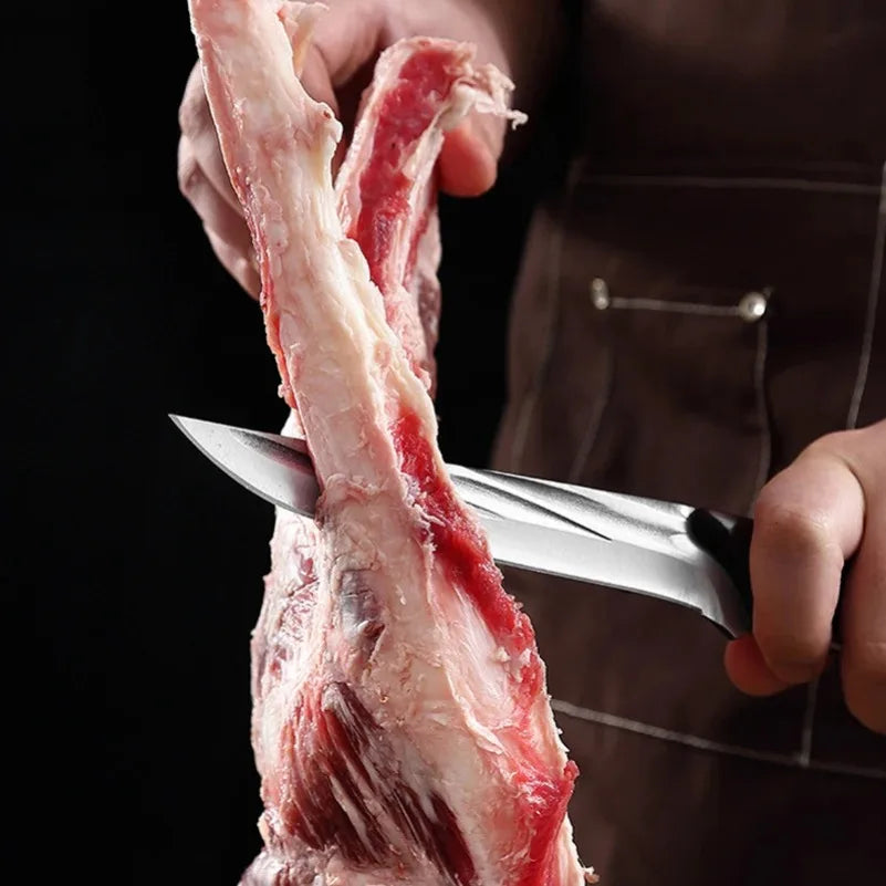Hand-Forged High-Carbon Steel Boning Knife – Wood Handle